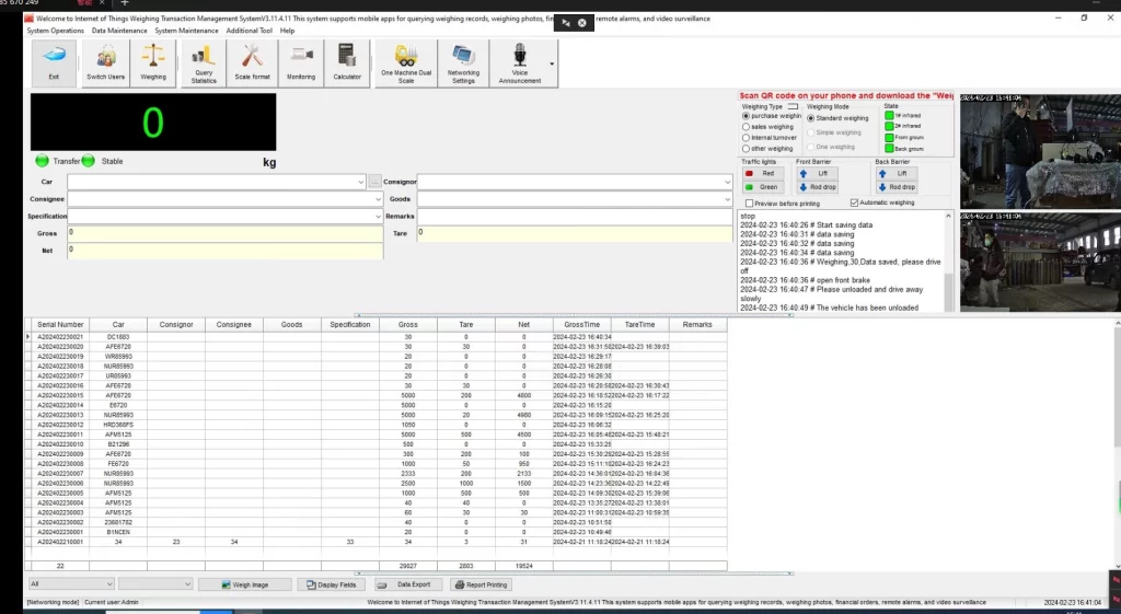 License Plate Recognition Weighing System 8 Weighing 3