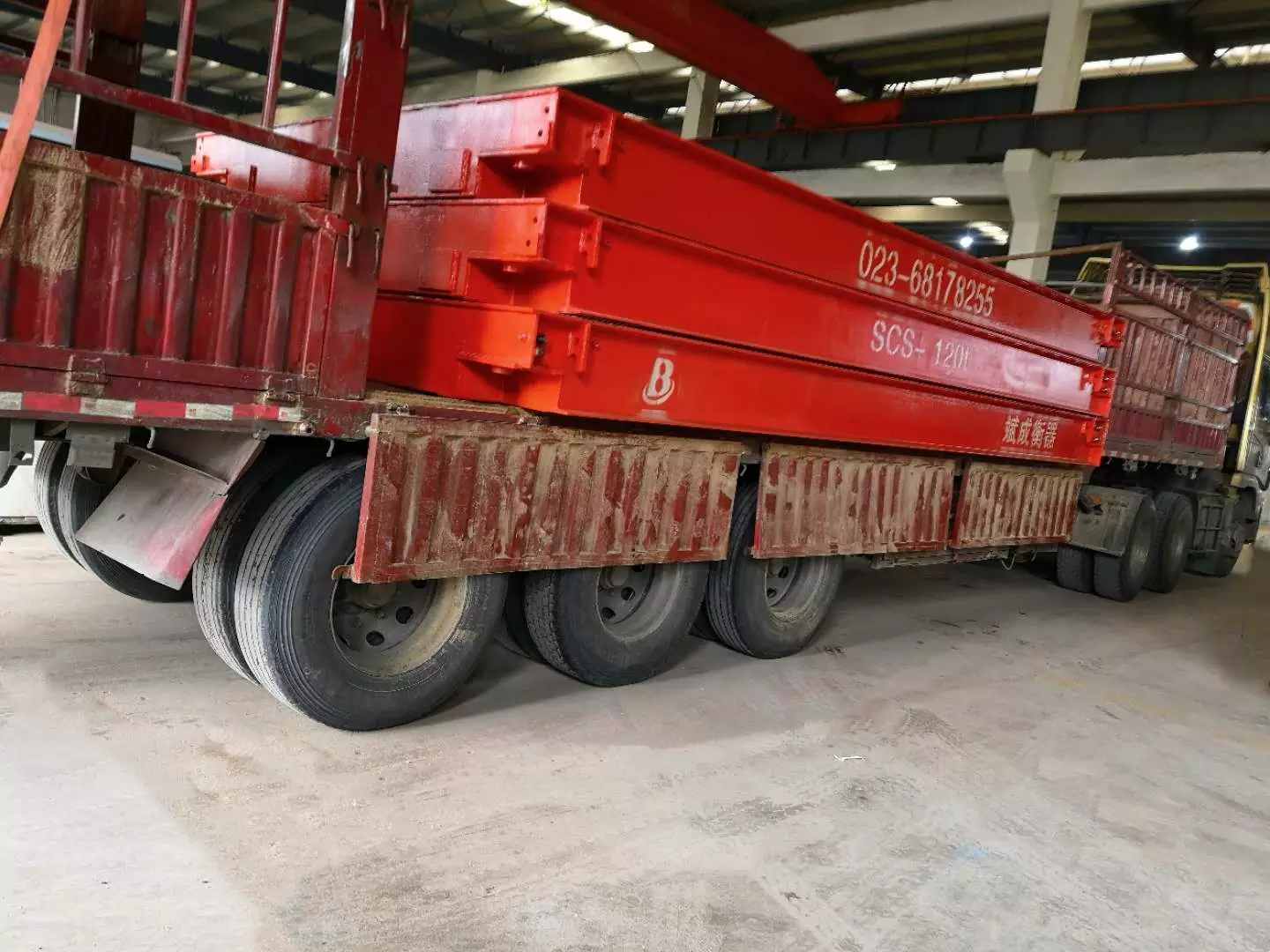 150 Ton Heavy Duty Truck Scale 10 l-beam Steel Structure Limit Load Truck Scale