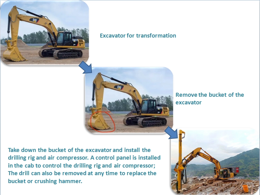 Excavator Refitting Drilling Rig 12 Excavator Refitting Drilling Rig6