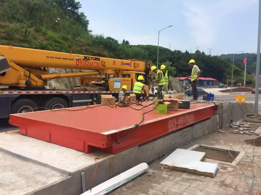 Home 24 地磅安装现场Weighbridge installation site