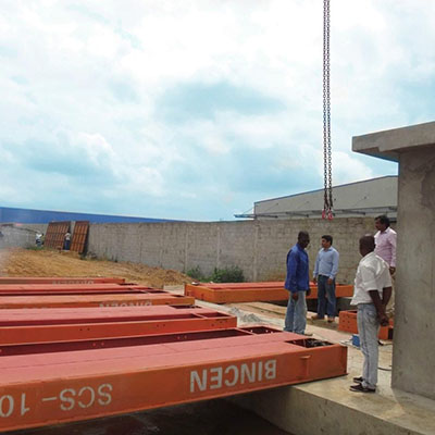 Our technician went to Gabon to provide on-site guidance for the customer's installation